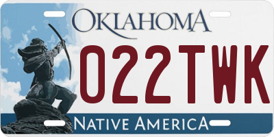 OK license plate 022TWK