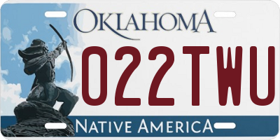 OK license plate 022TWU