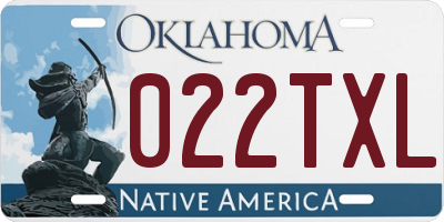OK license plate 022TXL