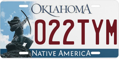OK license plate 022TYM