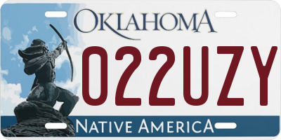OK license plate 022UZY