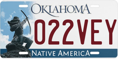 OK license plate 022VEY