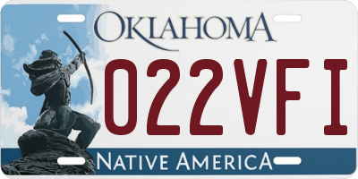 OK license plate 022VFI