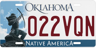 OK license plate 022VQN