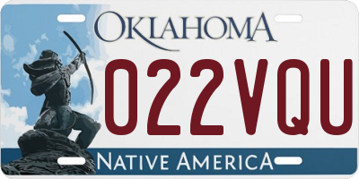 OK license plate 022VQU
