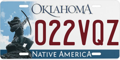OK license plate 022VQZ