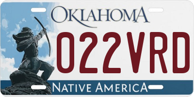 OK license plate 022VRD