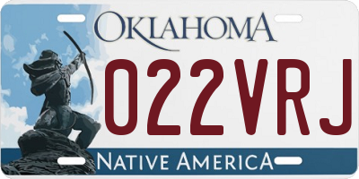 OK license plate 022VRJ