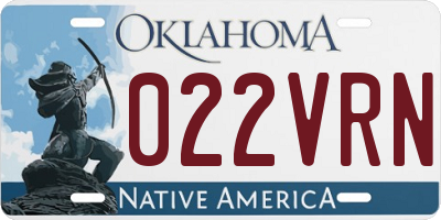 OK license plate 022VRN