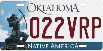 OK license plate 022VRP
