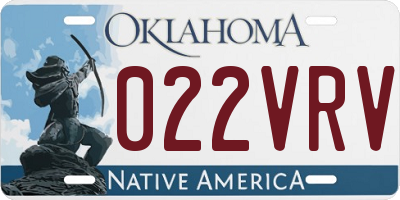OK license plate 022VRV