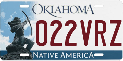 OK license plate 022VRZ