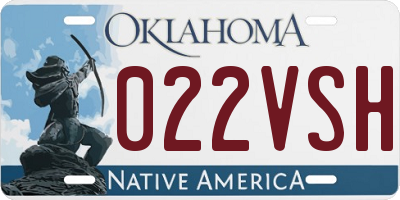 OK license plate 022VSH