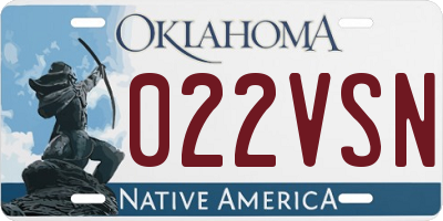 OK license plate 022VSN