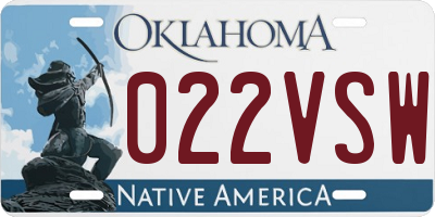 OK license plate 022VSW