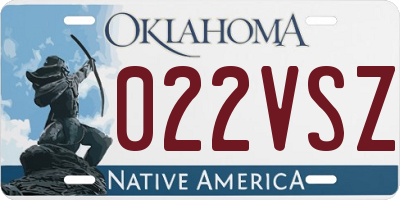 OK license plate 022VSZ