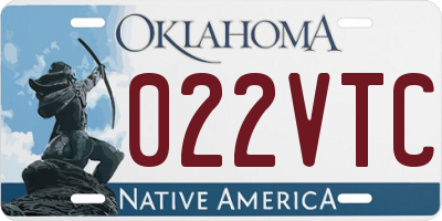 OK license plate 022VTC