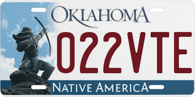 OK license plate 022VTE