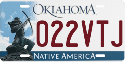 OK license plate 022VTJ