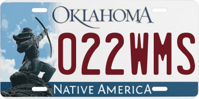 OK license plate 022WMS