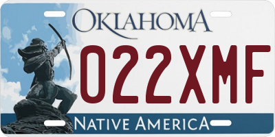 OK license plate 022XMF