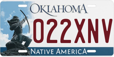 OK license plate 022XNV