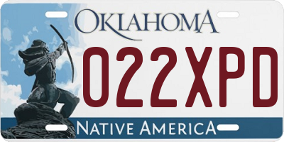 OK license plate 022XPD