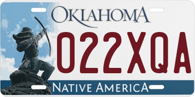 OK license plate 022XQA