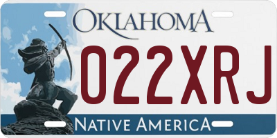 OK license plate 022XRJ