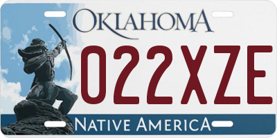OK license plate 022XZE
