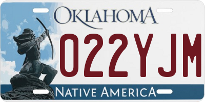 OK license plate 022YJM