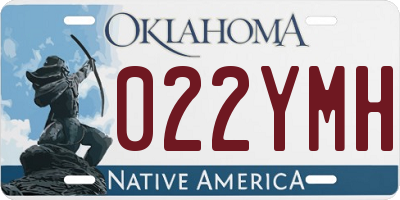 OK license plate 022YMH