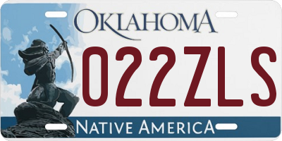 OK license plate 022ZLS