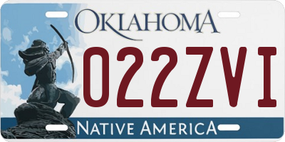 OK license plate 022ZVI