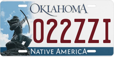 OK license plate 022ZZI