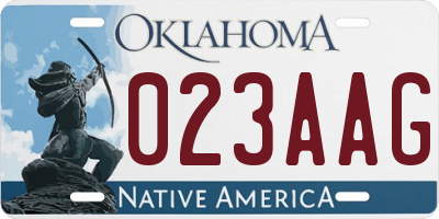 OK license plate 023AAG