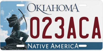 OK license plate 023ACA