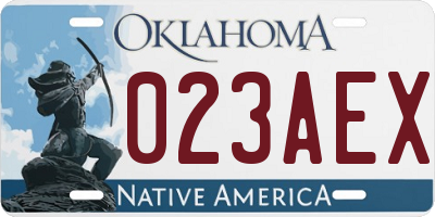 OK license plate 023AEX