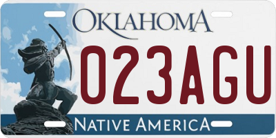 OK license plate 023AGU
