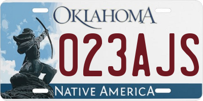 OK license plate 023AJS