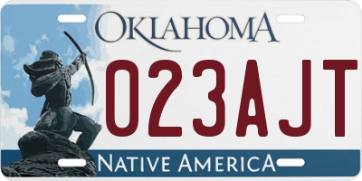 OK license plate 023AJT