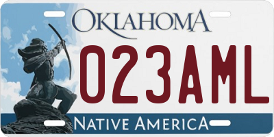 OK license plate 023AML
