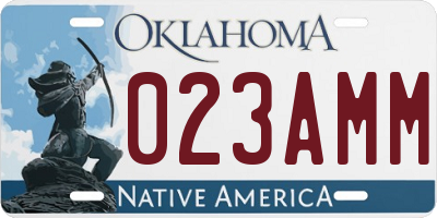 OK license plate 023AMM