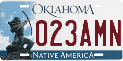 OK license plate 023AMN