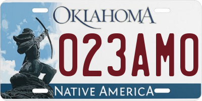 OK license plate 023AMO