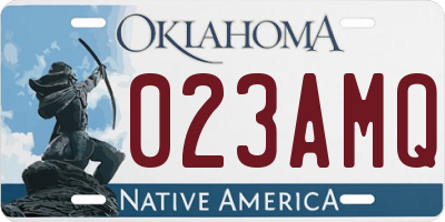 OK license plate 023AMQ