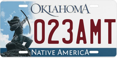 OK license plate 023AMT