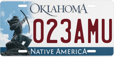 OK license plate 023AMU