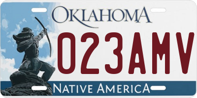 OK license plate 023AMV