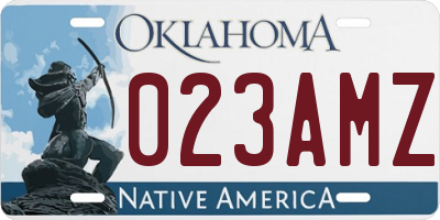 OK license plate 023AMZ